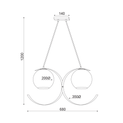 Полилей IPARELLE  с две осветителни тела